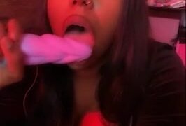 Xdsells Dildo sucking too lewd